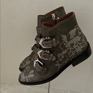 Gianni Bini Gray Studded Ankle Boots